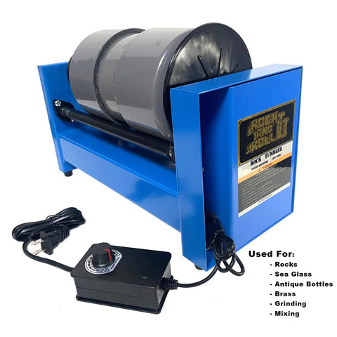 15 Pound Rock Tumbler Machine Rock Polisher Kit For Sea Glass And Rock Hobbyists At Home Quiet 120V Belt Driven PVC barrel