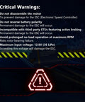 Critical warnings for Airsoft Brushless Motor With High Torque And Fast Speed Long Shaft Fit For M4 M16 MP5 G3 P90 Series