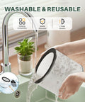 Person washing Reusable Wet Dry Vacuum Filter Replacement For Shop Vac 90304 90333 90350 And Other 5 Gallon And Up Vacs High Efficiency HEPA Cartridge Filter under a sink tap