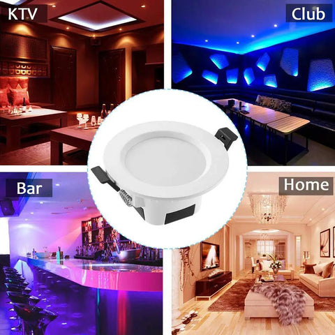 Smart LED Recessed Downlight Kit 10 Pack 3 Inch 5W Each Dimmable RGBWC Ceiling Lights With WiFi Bluetooth for various room settings