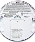 Back view of Hardwired Smoke Alarm Kit With 9 Volt Battery Backup, showing mounting plate and label details, 6 Pack