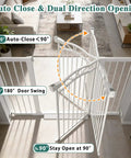 Extra Wide Press Mounted Baby Gate For Indoor Openings 65 To 68 Inches Walk Through No Drill Easy Install For Kids And Pets