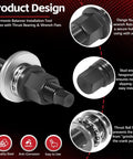 Harmonic Balancer Installation Tool For GM LS Series V8 Engines with Thrust Bearing and Flange Nut Design