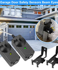Easy Install Garage Door Safety Sensor Beams Kit With Brackets Replacement For Obstruction Detection Fits 41A5034 801CBP