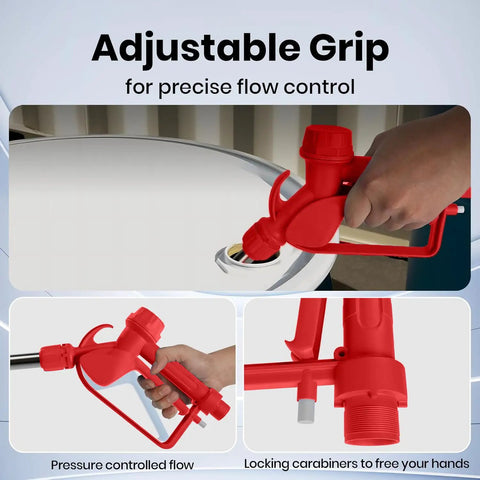 Heavy Duty Electric Drum Pump Is A Real Heavy Hitter Delivering Killer 5 Gpm Flow with adjustable grip for control