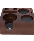 This Dead Easy Acacia Wood Coffee Tamper Station Keeps Your Espresso Gear Tidy And Quick To Grab Featuring Grippy Rubber Pads for organized espresso tools.