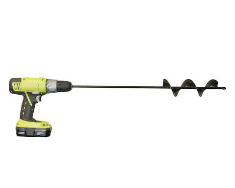 Hex Shaft Drill Planter With Non Slip Grip For Flower Bulbs And Bedding Plants, Heavy Duty Steel Auger 2.75 Inch By 24 Inch attached to drill