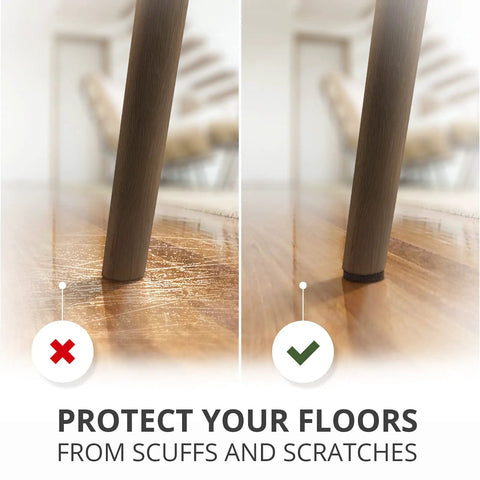 48 Pack Felt Furniture Pads For Chair Legs That Glide Quietly And Protect Your Floors Premium Floor Protectors For Hardwood Wood Laminate And Tile Prevent Scratches Scuffs And Damage Brown Finish comparison image