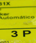Label of Pro Grade 250 Amp 3 Pole Circuit Breaker JGA36250U31X showing specifications and details.
