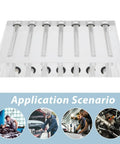 7 Hole Acrylic Automotive Oil Quality Comparator Kit for DIY Viscosity Testing Transmission and Engine Oil Gauge Demo Stand, transparent acrylic