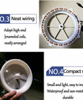 Dual-Mode Portable Wind And Water Turbine Generator with six blades, compact size, neat enamelled coil wiring, waterproof