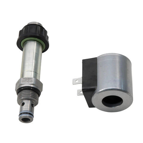 HYDAC Cartridge Valve Assembly And 12-Volt Spade-Style Coil Replacement Kit For Hydraulic RV Slide-Out System, Leak-Free Up To 5000 PSI