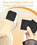 Durable One Quarter Inch Thick Rubber Heel Repair Patches For Shoes Black No Slip Diamond Pattern 4 Pack easy resole shoe repair