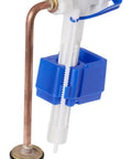 Unfinished Replacement Fill Valve Assembly for Plumbing Fixture Genuine Repair Part with brass and plastic components, side view