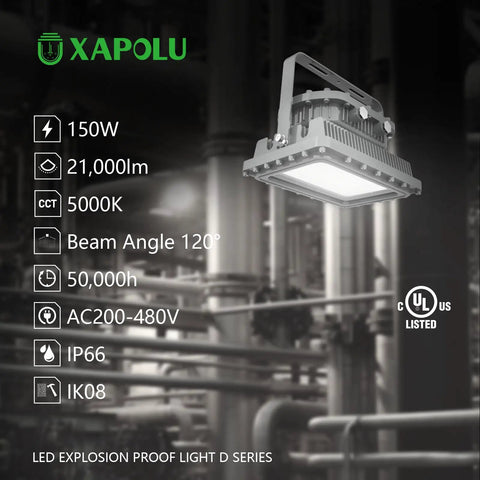 Heavy Duty Led Explosion Proof Flood Light Built Tough For Hazardous Work Zones With Real American Grit And Serious Lumen Kick For Factories Chemical Plants And Industrial Docks, 150W.