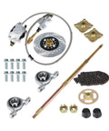 32 Inch Go Kart Axle Kit With Shaft And Hub Chain Brake Master Cylinder And Sprocket Replacement For Go Kart ATV Beefed Up Chrome Axle That Can Support Over 500 Lbs Includes Pillow Blocks And Brake Assembly For Vertical Or Horizontal Engines