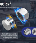 All In One Pro Grade Heavy Duty 72 Piece Hydraulic JIC Plug And Cap Kit With 37 Degree Flare Fittings Carbon Steel Hose Caps
