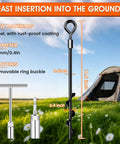 Beefy Heavy Duty Screw In Ground Anchors For Trampolines And Tents, Quick Install Stakes, T Type Wrench, Drill Socket shown