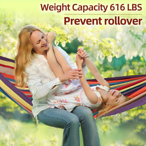 Heavy Duty Camping Hammock With 616 Lbs Weight Capacity Portable Outdoor Indoor Hammock With Carry Bag Sturdy Fabric