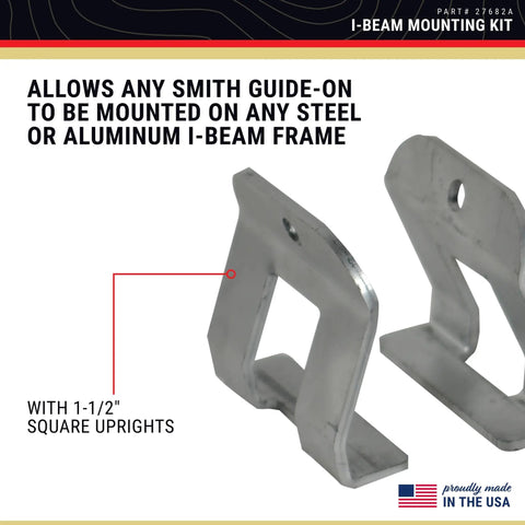 L Beam Mounting Kit For Boat Trailers With One And A Half Inch Square Uprights Includes Brackets Bolts Nuts And Washers