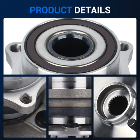 Close-up of Front Wheel Bearing And Hub Assembly Fits 2004 To 2007 Chevy Malibu And 2005 To 2007 Pontiac G6 5 Lug Non ABS Replacement 513215