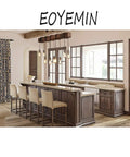 10 Light Rustic Wood Chandelier Pendant Light With Adjustable Suspension Chain Industrial Farmhouse Ceiling Fixture in kitchen