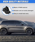 OBDII Splitter With Rotatable Male Port And Full 16 Pin Design, adapter shown with a car and product features.
