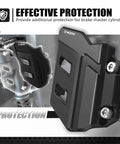 Rear Brake Master Cylinder Guard For Motorcycle Lightweight 6061T7 Billet Aluminum Protection Easy Install Hollowed Design