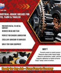 Image of Red N Tacky Grease 1 Pound 2 Pack Heavy Duty Lithium Grease Waterproof High Temp For Trailer Bearings Farm And Auto Use Built To Stand Up To Wet Conditions Marine Ready For Outdoor Tough Jobs packaging with gear imagery.