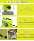 Installation steps for Step Down Voltage Adapter For 18V Tool Battery To 5V-13V Adjustable Regulator with images.