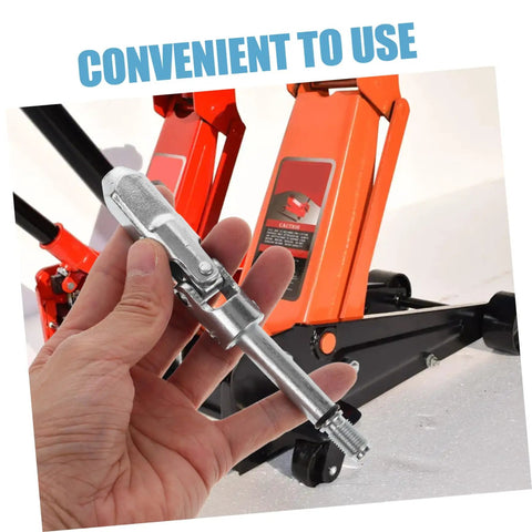 Heavy Duty Steel Universal Jack Head Adapter 16mm Square Shaft Joint Replacement For Slick Floor And Trailer Lifts in hand.