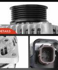 Alternator Replacement for Honda and Acura V6 Cars Drop In Fit for Accord 08 12 3.5L V6, showing 6-Groove pulley and connectors