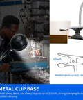 Beast Mode Clamp Light With Flexible Clip For Workshop And Sewing Table, Ultra Bright 2000 Lumen LED Work Light in use on lathe
