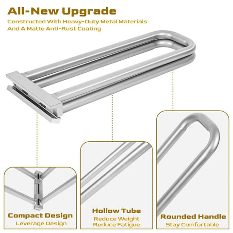 2 In 1 Hand Seamer And Roofing Tool for Standing Seam Metal Panels with leverage design, hollow tube, rounded handle upgrade.