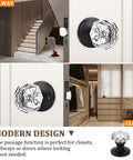 10 Pack Crystal Door Knobs For Interior Doors Passage Non Locking Keyless Hallway And Closet Handles Heavy Duty Glass