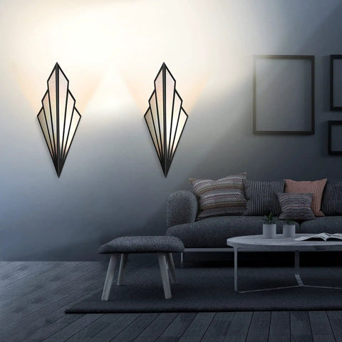 Fan Shaped Retro Wall Light Sconce With Linen Fabric Shade Art Deco Iron Body E14 Holder Black Finish Modern Living Room