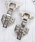 Hydraulic Cabinet Hinges With Quiet Operation 4 Pack Stainless Steel Heavy Duty Hinges for Kitchen Cabinets on wood surface