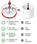 Heavy Duty Adjustable Hole Saw Cutter Kit Twin Blade Drywall Tool For Recessed Lights comparison image showcasing adjustable vs fixed hole saw features.