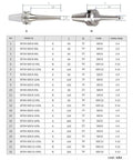 Image of Rock Solid CNC Collet Chuck BT40 Series Adjustable Spindle Clamp with specifications table for milling and grinding machines.