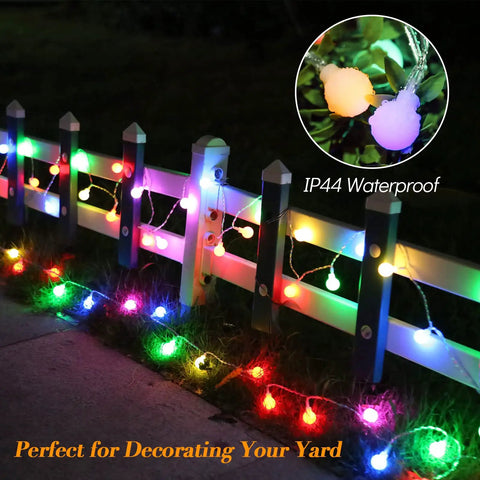 Battery Powered Globe String Lights Remote Dimmable 18Ft 50 LEDs Waterproof Multicolor Fairy Lights For Indoor Outdoor Decor Bedroom Garden Party Christmas Tree 8 Modes To Create Lit Cozy Vibes