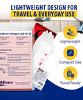 Top Tier Blood Spill Kit And Bodily Fluid Cleanup Set Featuring Heavy Duty Absorbent Powder Straight Up Go To Biohazard Safety Gear, lightweight travel size.