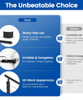 Image comparing features of Top Shelf Stainless Steel Cable Railing Kit For Decks Side Mount Post Set with competitors.