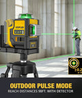 Workhorse Self Leveling Laser Level With Tripod, 3x360 Degree Laser Beams, 3D Leveler Tool For Construction And Picture Hanging, Magnetic Bracket, Hard Carry Case, Battery Not Included, Perfect For DIY Projects And Pro Jobs, self-leveling laser on tripod with green beams