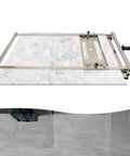 Pro Grade Circular Saw Edge Guide Kit For Precision Straight Cuts, stainless steel frame with adjustable ruler visible