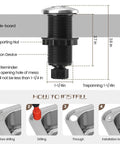 Stainless Steel Garbage Disposal Air Switch Kit For Sink Top Brushed Nickel On Off Button dimensions and installation guide
