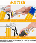 Step-by-step guide for using Heavy Duty Pistol Grip Grease Gun Kit With 18 Inch Flexible Hose Quick Release Coupler 8000 PSI.