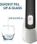 No Fuss 5 Gallon Water Dispenser Pump With USB Recharge filling a glass with water showing 200ml indicator