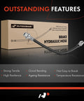 Front Brake Hose For Toyota Tundra 2007-2020 And Sequoia 2008-2019 in packaging with hydraulic hose features