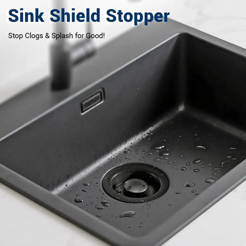 Black Kitchen Sink Flange Stopper Universal Fit For Three And A Half Inch Standard Sink Drain Hole Replacement Accessory