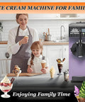 Badass One Flavor Soft Serve Ice Cream Maker For Commercial And Home Use Drops A Crisp Four To Five Kilograms On Low Sweat LCD control in family kitchen.
